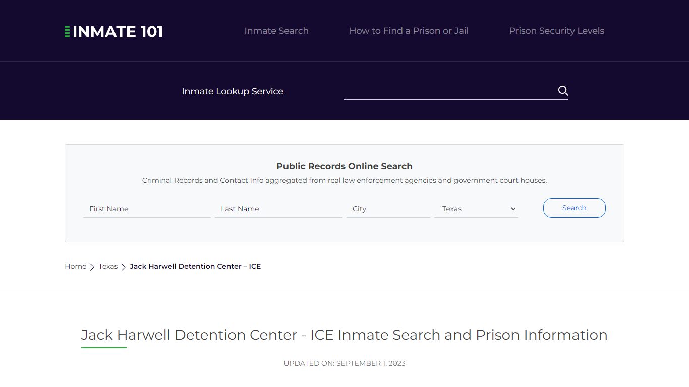 Jack Harwell Detention Center - ICE Inmate Search, Visitation, Phone no ...